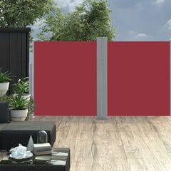 vidaXL lahtitõmmatav külgsein, punane, 160 x 600 cm hind ja info | Päikesevarjud, markiisid ja alused | kaup24.ee