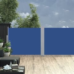 vidaXL lahtitõmmatav külgsein, sinine, 140 x 1000 cm цена и информация | Зонты, маркизы, стойки | kaup24.ee
