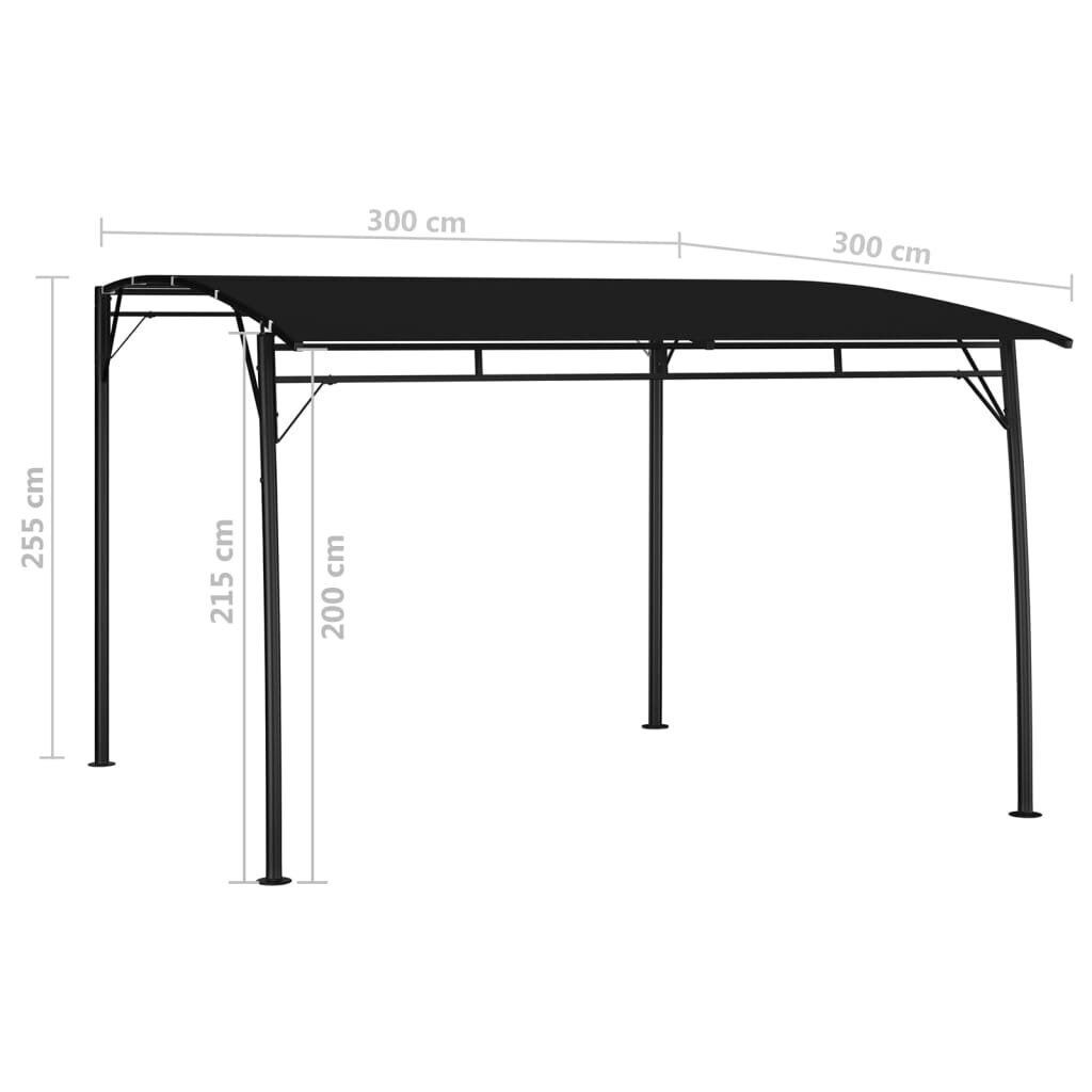 vidaXL varjualune 3 x 3 x 2,25 m antratsiithall hind ja info | Päikesevarjud, markiisid ja alused | kaup24.ee