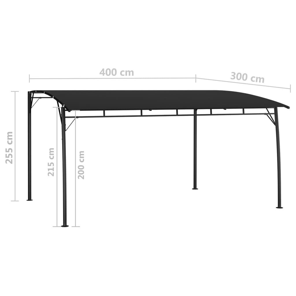 vidaXL varjualune 4 x 3 x 2,25 m antratsiithall hind ja info | Päikesevarjud, markiisid ja alused | kaup24.ee