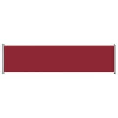 vidaXL lahtitõmmatav terrassi külgsein, 600 x 160 cm, punane цена и информация | Зонты, маркизы, стойки | kaup24.ee