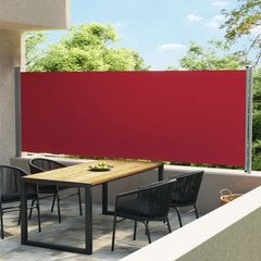 vidaXL lahtitõmmatav terrassi külgsein, 600 x 160 cm, punane hind ja info | Päikesevarjud, markiisid ja alused | kaup24.ee