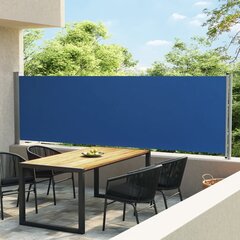 vidaXL lahtitõmmatav terrassi külgsein, 140 x 600 cm, sinine цена и информация | Зонты, маркизы, стойки | kaup24.ee