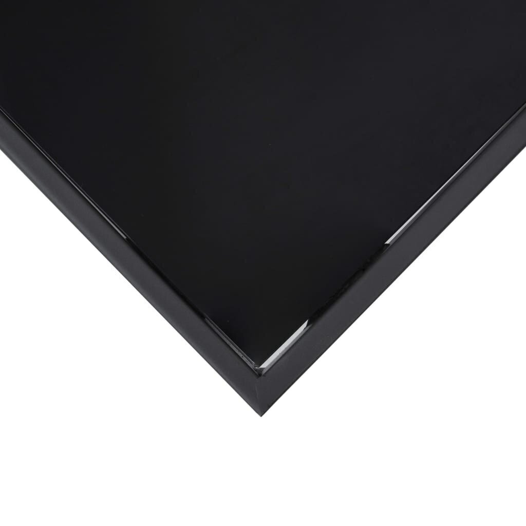 vidaXL aia baaritool, must, 110 x 60 x 110 cm, karastatud klaas hind ja info | Aialauad | kaup24.ee