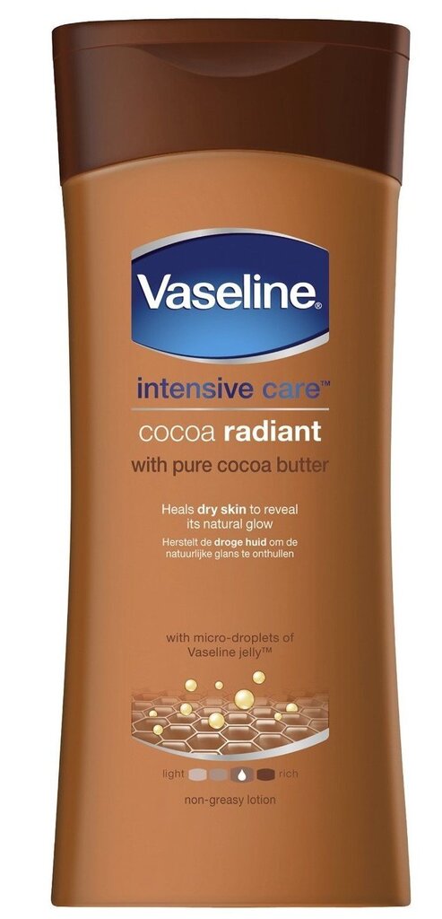 Ihupiim Vaseline Cocoa Radiant, 400 ml цена и информация | Kehakreemid, losjoonid | kaup24.ee