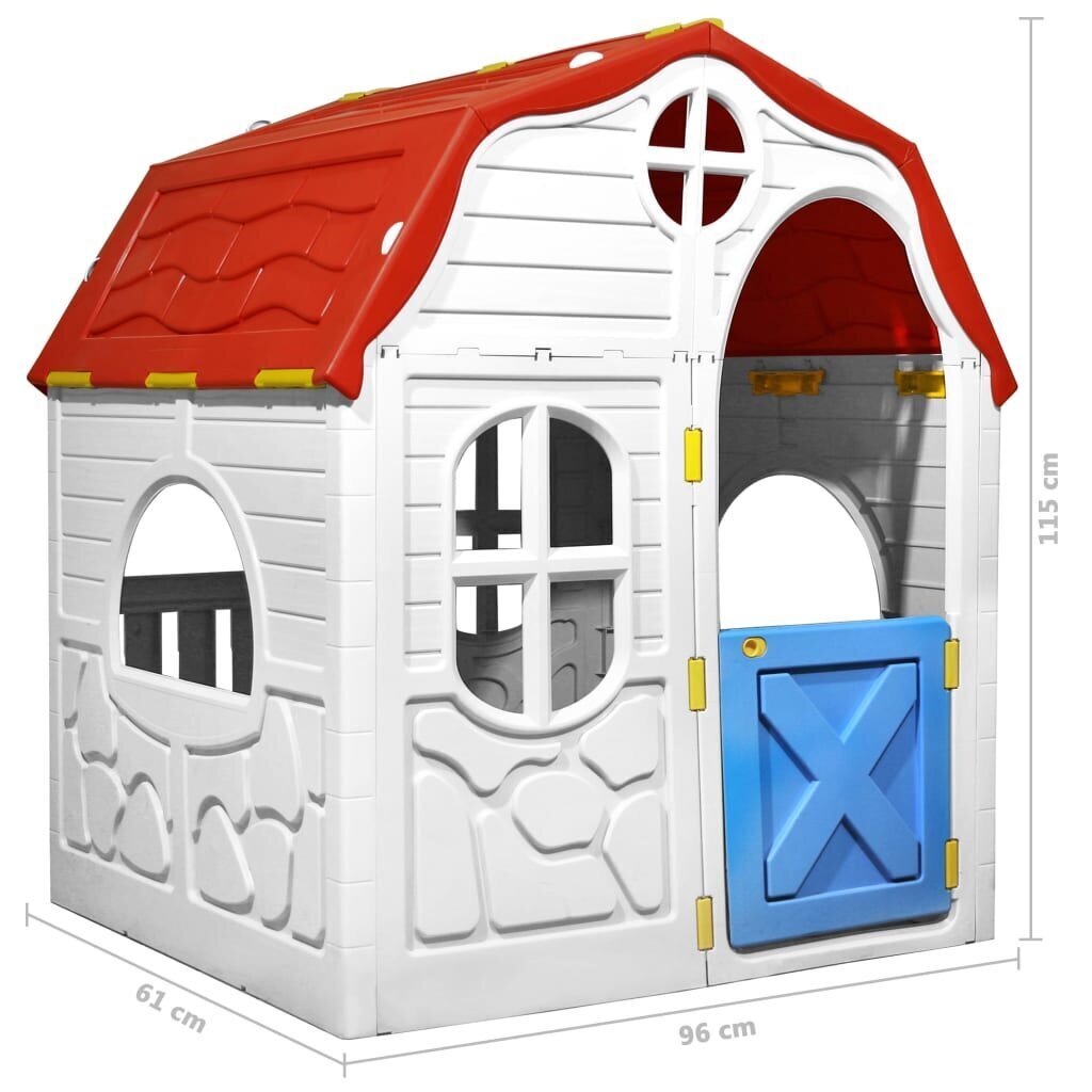 vidaXL laste kokkupandav mängumaja töötava ukse ja akendega hind ja info | Mänguväljakud, mängumajad | kaup24.ee