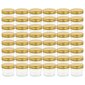 vidaXL kuldsete kaantega klaasist moosipurgid 48 tk, 110 ml hind ja info | Hoidistamiseks | kaup24.ee