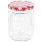 vidaXL klaasist moosipurgid valge ja punase kaanega 96 tk, 230 ml hind ja info | Hoidistamiseks | kaup24.ee