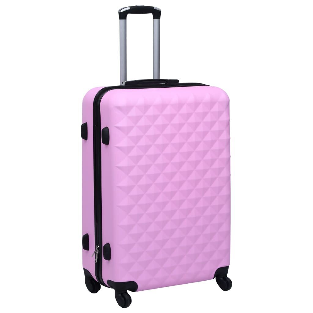 vidaXL kõvakattega kohver 3 tk roosa ABS цена и информация | Kohvrid, reisikotid | kaup24.ee
