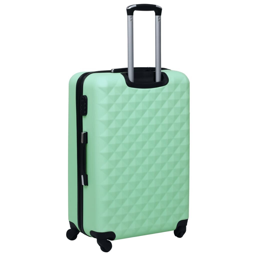 vidaXL kõvakattega kohver 3 tk mündiroheline ABS hind ja info | Kohvrid, reisikotid | kaup24.ee