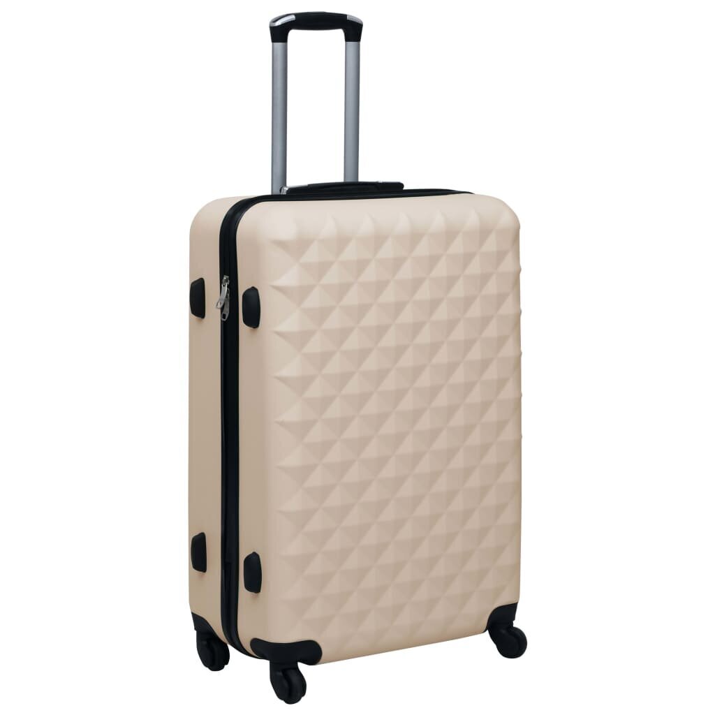 vidaXL kõvakattega kohver 3 tk kuldne ABS hind ja info | Kohvrid, reisikotid | kaup24.ee