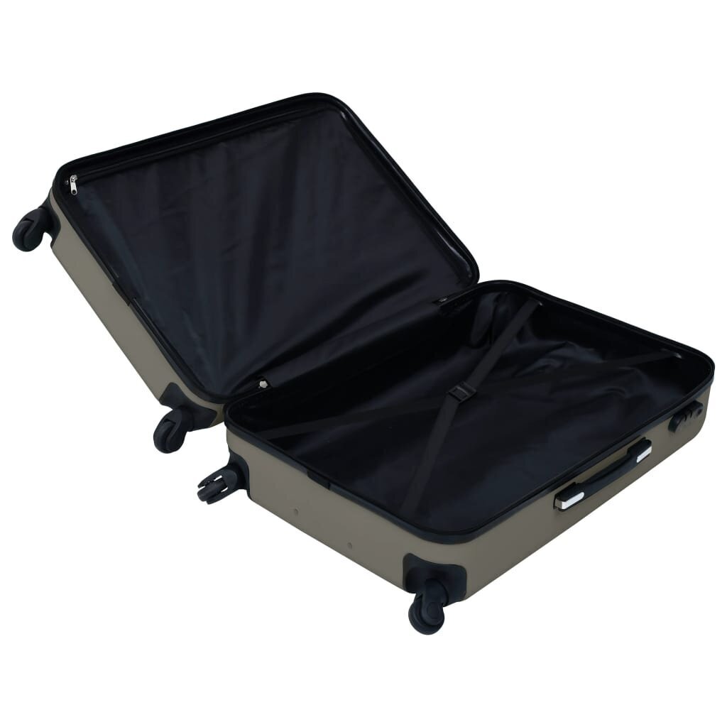 vidaXL kõvakattega kohver 3 tk antratsiithall ABS цена и информация | Kohvrid, reisikotid | kaup24.ee