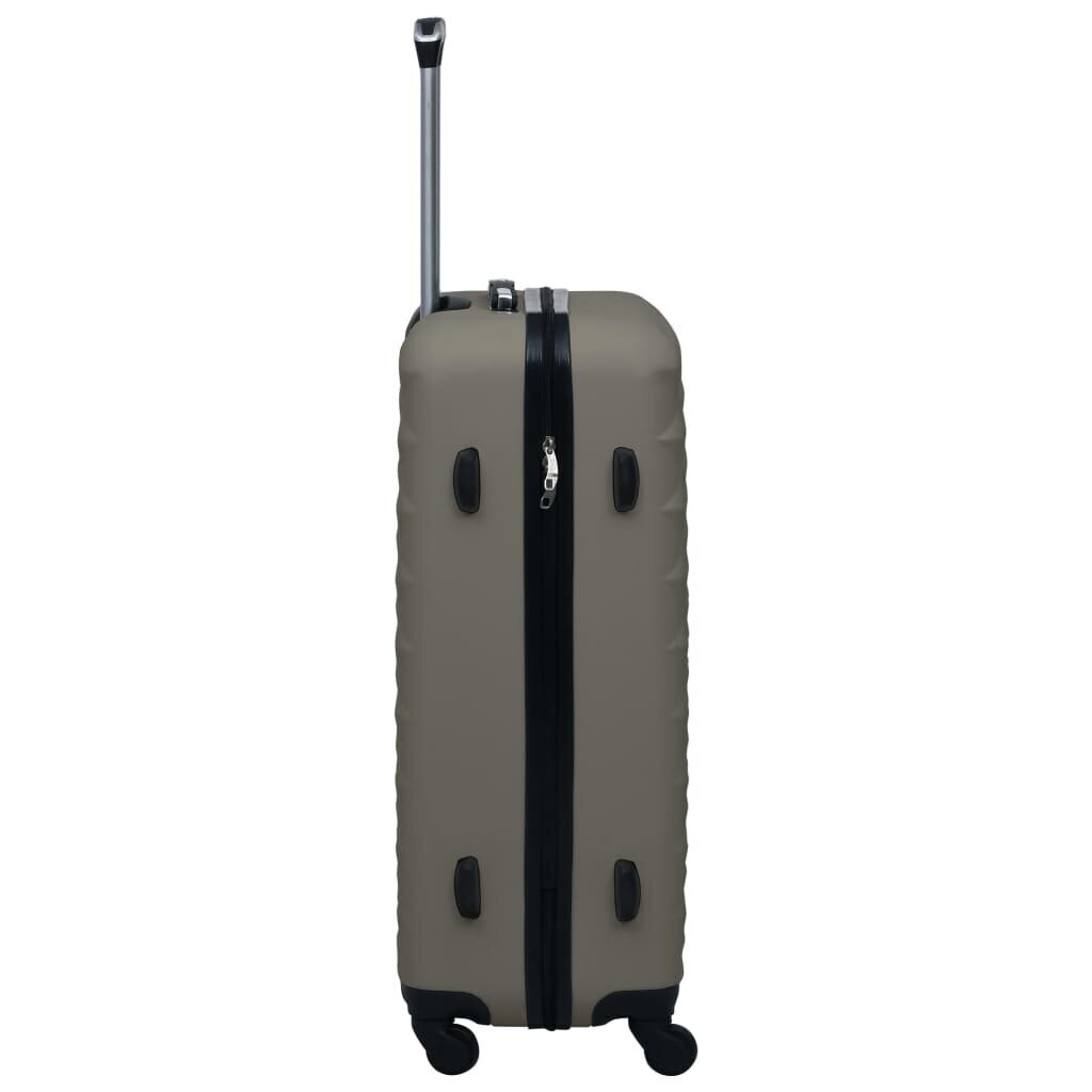vidaXL kõvakattega kohver 3 tk antratsiithall ABS цена и информация | Kohvrid, reisikotid | kaup24.ee