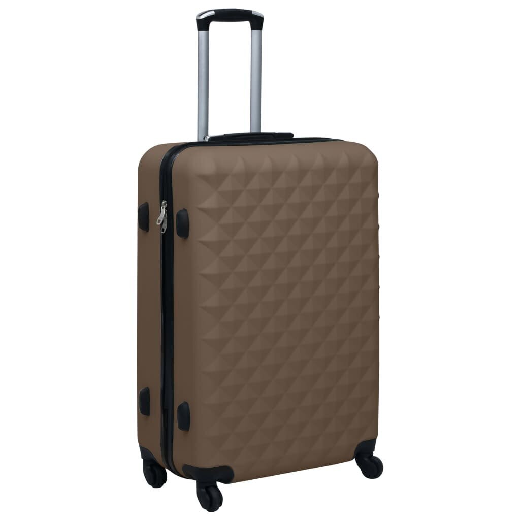 vidaXL kõvakattega kohver 3 tk pruun ABS hind ja info | Kohvrid, reisikotid | kaup24.ee