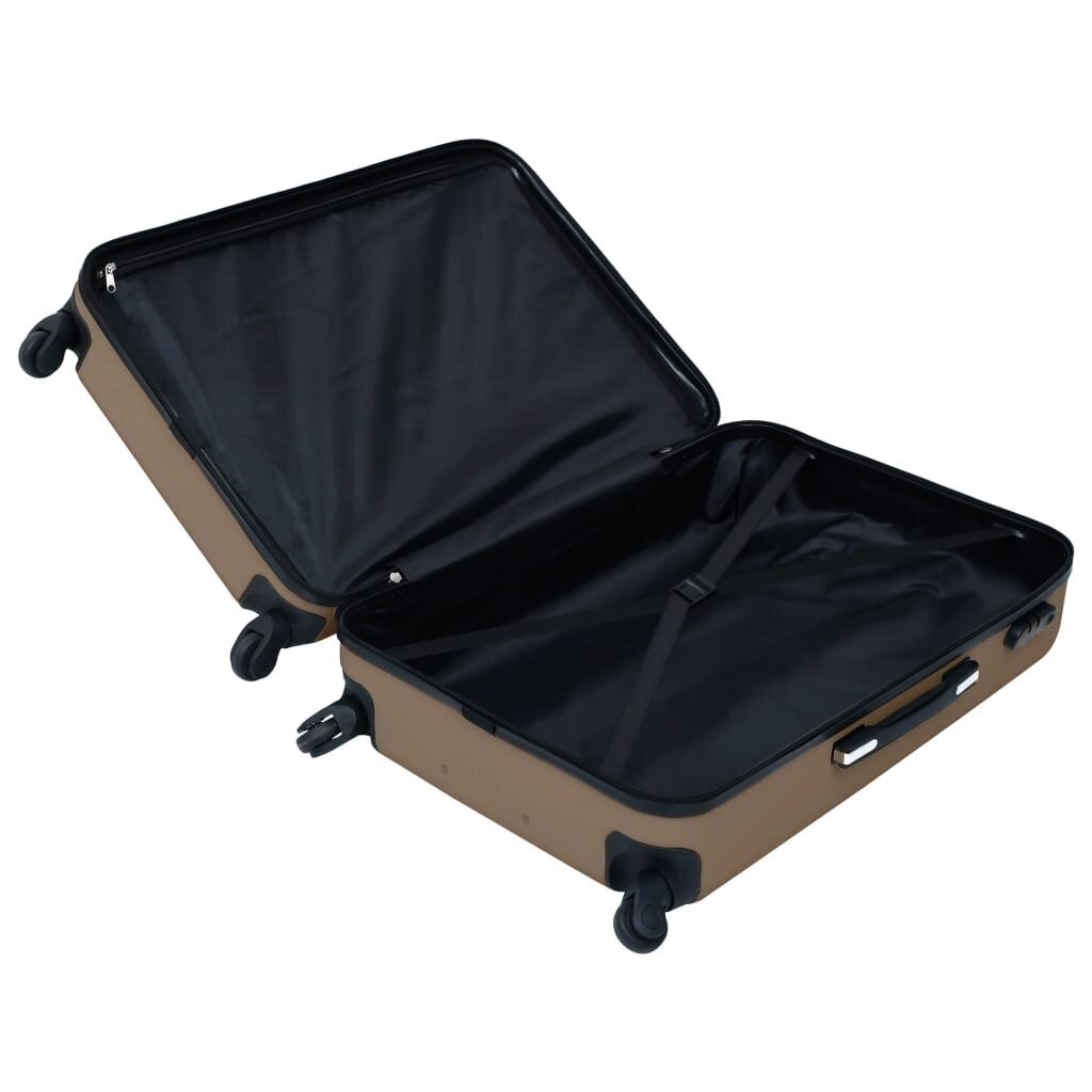 vidaXL kõvakattega kohver 3 tk pruun ABS цена и информация | Kohvrid, reisikotid | kaup24.ee