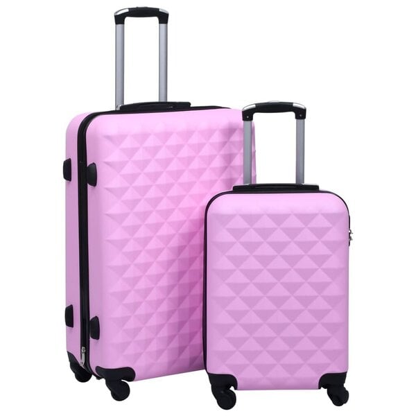 VidaXL kõvakattega kohver 2 tk roosa ABS hind | kaup24.ee