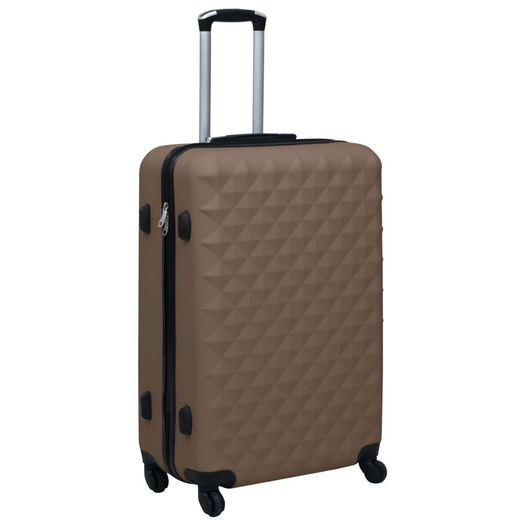 vidaXL kõvakattega kohver 2 tk pruun ABS цена и информация | Kohvrid, reisikotid | kaup24.ee