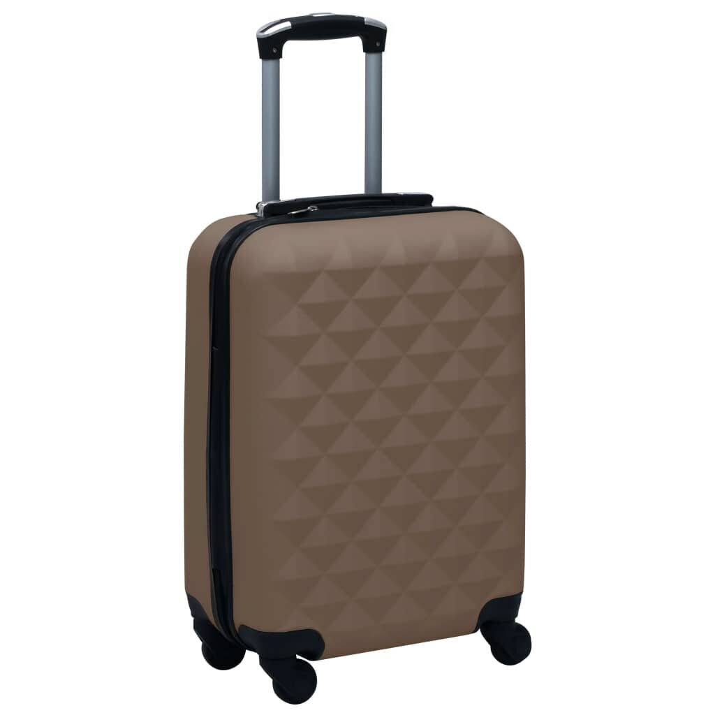 vidaXL kõvakattega kohver 2 tk pruun ABS hind ja info | Kohvrid, reisikotid | kaup24.ee