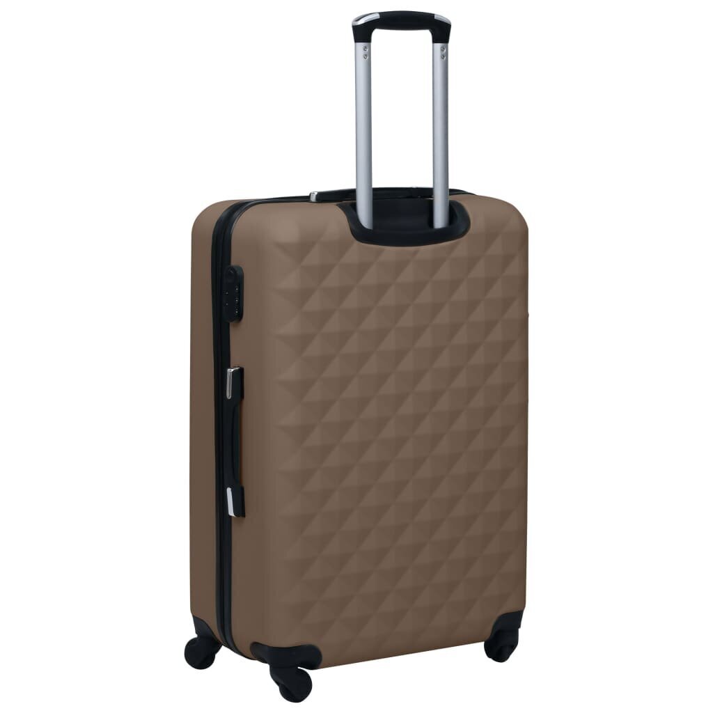 vidaXL kõvakattega kohver 2 tk pruun ABS цена и информация | Kohvrid, reisikotid | kaup24.ee