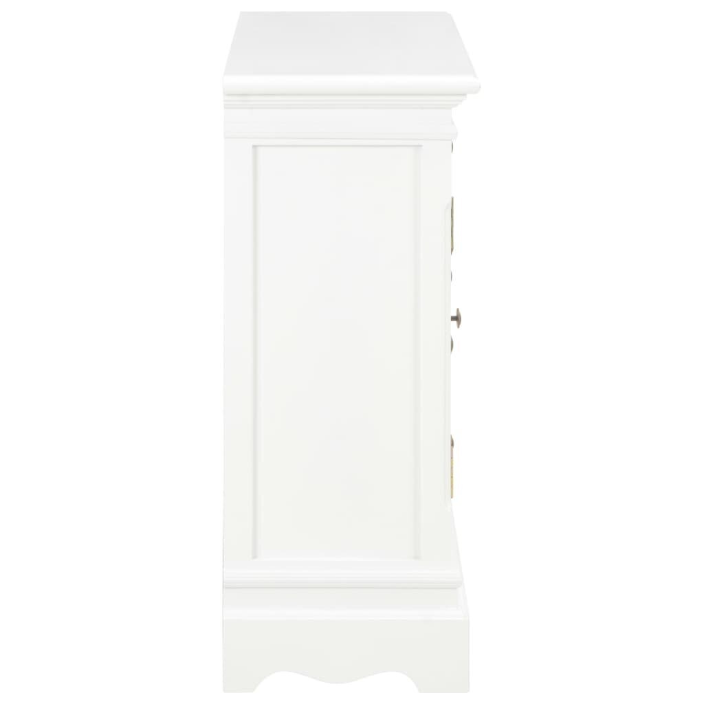 vidaXL puhvetkapp, valge, 70 x 28 x 70 cm, toekas männipuit hind ja info | Elutoa väikesed kapid | kaup24.ee