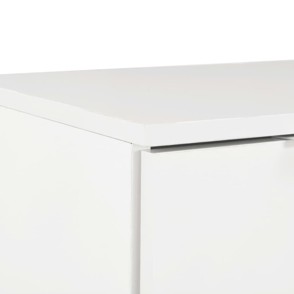 vidaXL puhvetkapp kõrgläikega valge 71 x 35 x 76 cm, puitlaastplaat цена и информация | Elutoa väikesed kapid | kaup24.ee