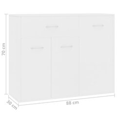 vidaXL puhvetkapp valge 88 x 30 x 70 cm, puitlaastplaat цена и информация | Шкафчики в гостиную | kaup24.ee