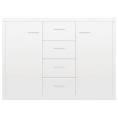vidaXL puhvetkapp kõrgläikega valge 88 x 30 x 65 cm, puitlaastplaat hind ja info | Elutoa väikesed kapid | kaup24.ee