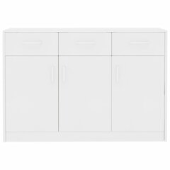 vidaXL puhvetkapp, valge, 110 x 34 x 75 cm puitlaastplaat hind ja info | Elutoa väikesed kapid | kaup24.ee