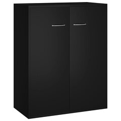 vidaXL puhvetkapp, must, 60 x 30 x 75 cm, puitlaastplaat hind ja info | Elutoa väikesed kapid | kaup24.ee