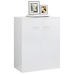 vidaXL puhvetkapp kõrgläikega valge 60 x 30 x 75 cm, puitlaastplaat hind ja info | Elutoa väikesed kapid | kaup24.ee