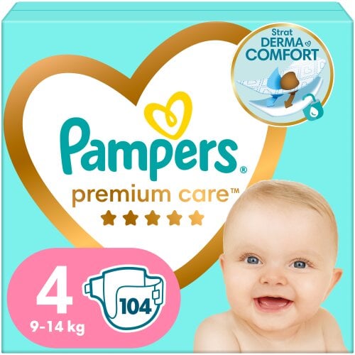 Pampers mähkmed Premium Care suurus 4 (Maxi)- 8–14 Kg, 104 tk hind ja info | Mähkmed | kaup24.ee