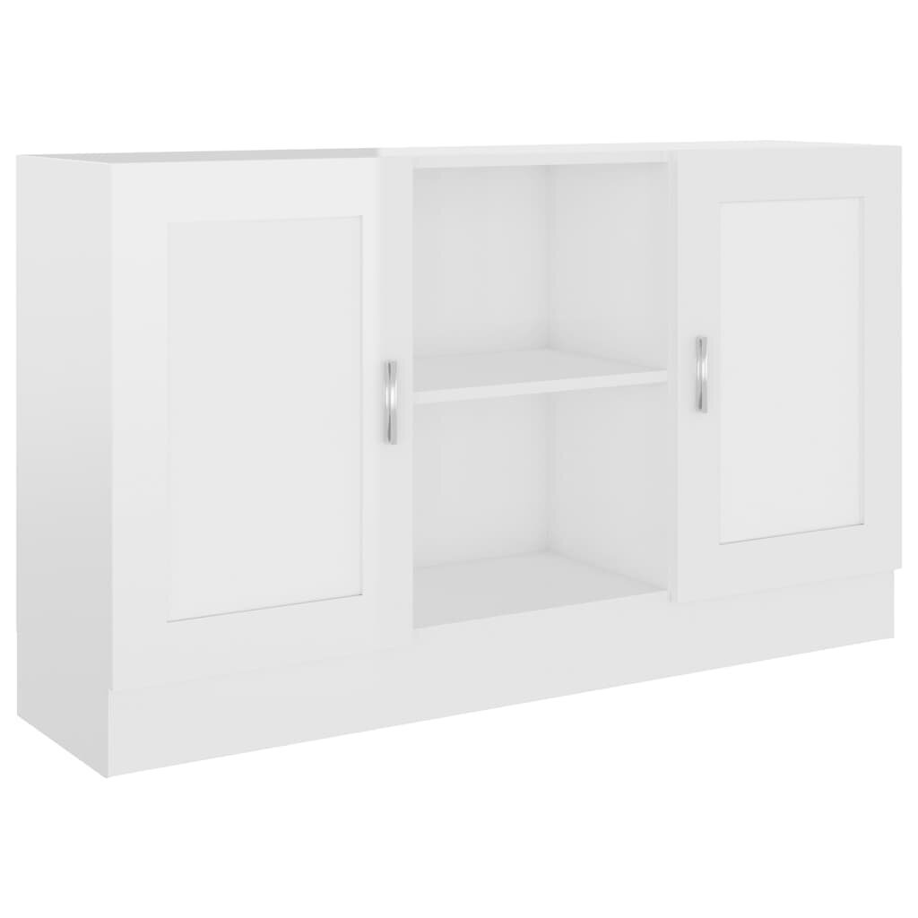 vidaXL puhvetkapp, kõrgläikega valge 120 x 30,5 x 70 cm puitlaastplaat hind ja info | Elutoa väikesed kapid | kaup24.ee