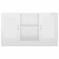 vidaXL puhvetkapp, kõrgläikega valge 120 x 30,5 x 70 cm puitlaastplaat hind ja info | Elutoa väikesed kapid | kaup24.ee
