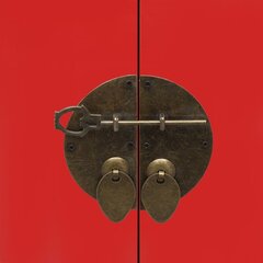 vidaXL öökapp, punane, 38 x 28 x 52 cm, Paulownia puit hind ja info | Öökapid | kaup24.ee