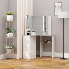 vidaXL nurga tualettlaud, valge hind ja info | Tualettlauad | kaup24.ee
