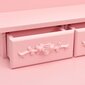 vidaXL tualettlaud taburetiga, roosa, 50 x 59 x 136 cm, Paulownia puit hind ja info | Tualettlauad | kaup24.ee