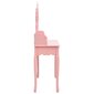 vidaXL tualettlaud taburetiga, roosa, 75 x 69 x 140 cm, Paulownia puit hind ja info | Meigilauad | kaup24.ee