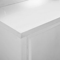 vidaXL töölauad liugustega 2 tk, 200 x 50 x 95 cm, roostevaba teras hind ja info | Köögikapid | kaup24.ee