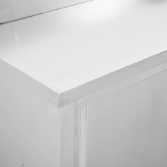 vidaXL töölaud liugustega, 100 x 50 x 95 cm, roostevaba teras цена и информация | Кухонные шкафчики | kaup24.ee