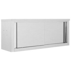 vidaXL köögi seinakapp liugustega, 120 x 40 x 50 cm, roostevaba teras цена и информация | Кухонные шкафчики | kaup24.ee