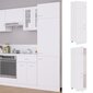 vidaXL külmikukapp, valge, 60 x 57 x 207 cm, puitlaastplaat hind ja info | Köögikapid | kaup24.ee