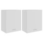 vidaXL köögikapid 2 tk, valge 50 x 31 x 60 cm, puitlaastplaat hind ja info | Köögikapid | kaup24.ee