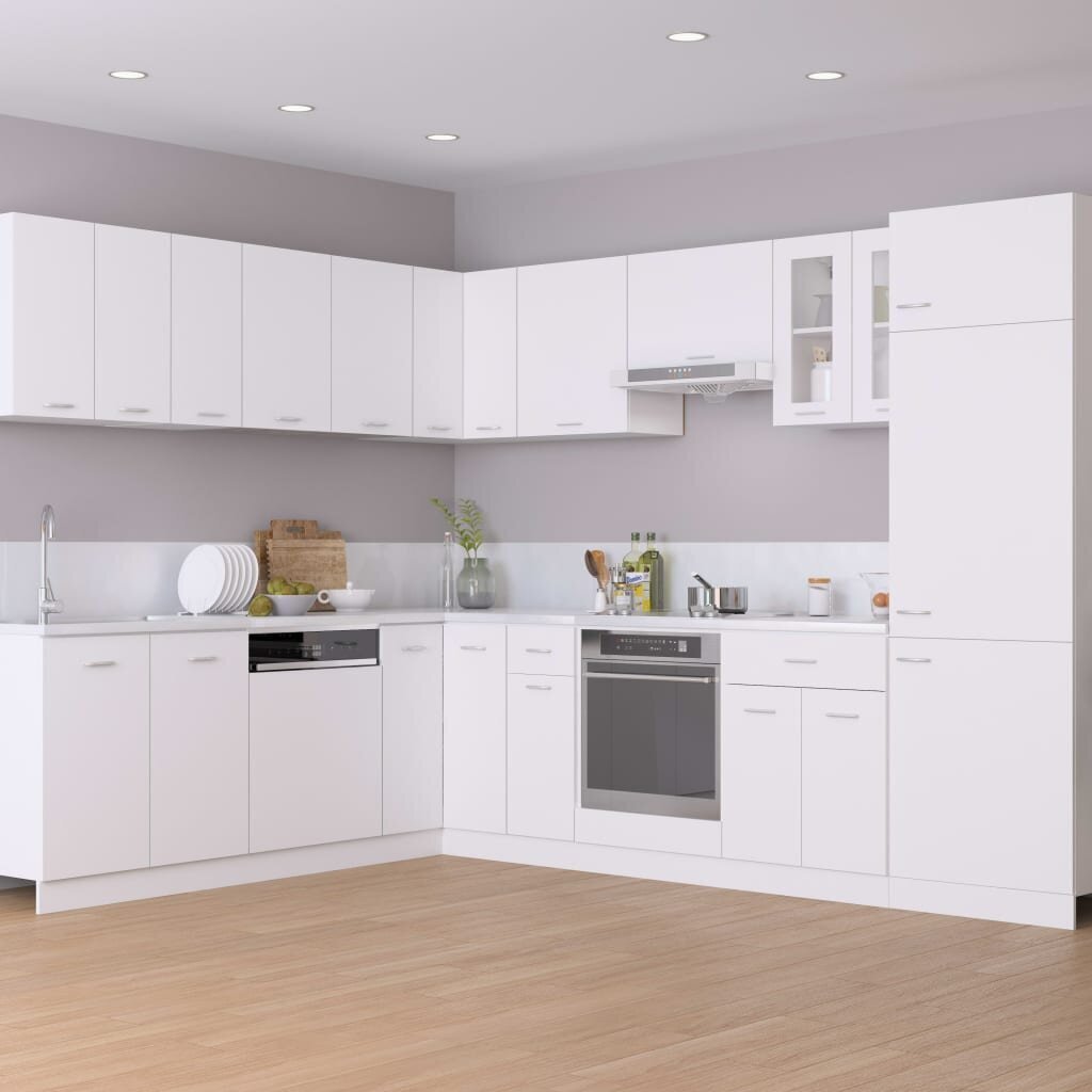 vidaXL köögikapid 2 tk, valge 50 x 31 x 60 cm, puitlaastplaat цена и информация | Köögikapid | kaup24.ee