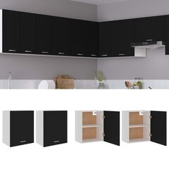 vidaXL köögikapid 2 tk, must 50 x 31 x 60 cm, puitlaastplaat цена и информация | Кухонные шкафчики | kaup24.ee