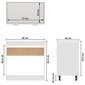 vidaXL alumine valamukapp, valge, 80 x 46 x 81,5 cm, puitlaastplaat hind ja info | Köögikapid | kaup24.ee