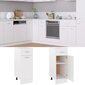vidaXL sahtliga alumine köögikapp valge 30x46x81,5 cm, puitlaastplaat цена и информация | Köögikapid | kaup24.ee