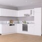 vidaXL sahtliga alumine köögikapp valge 30x46x81,5 cm, puitlaastplaat hind ja info | Köögikapid | kaup24.ee