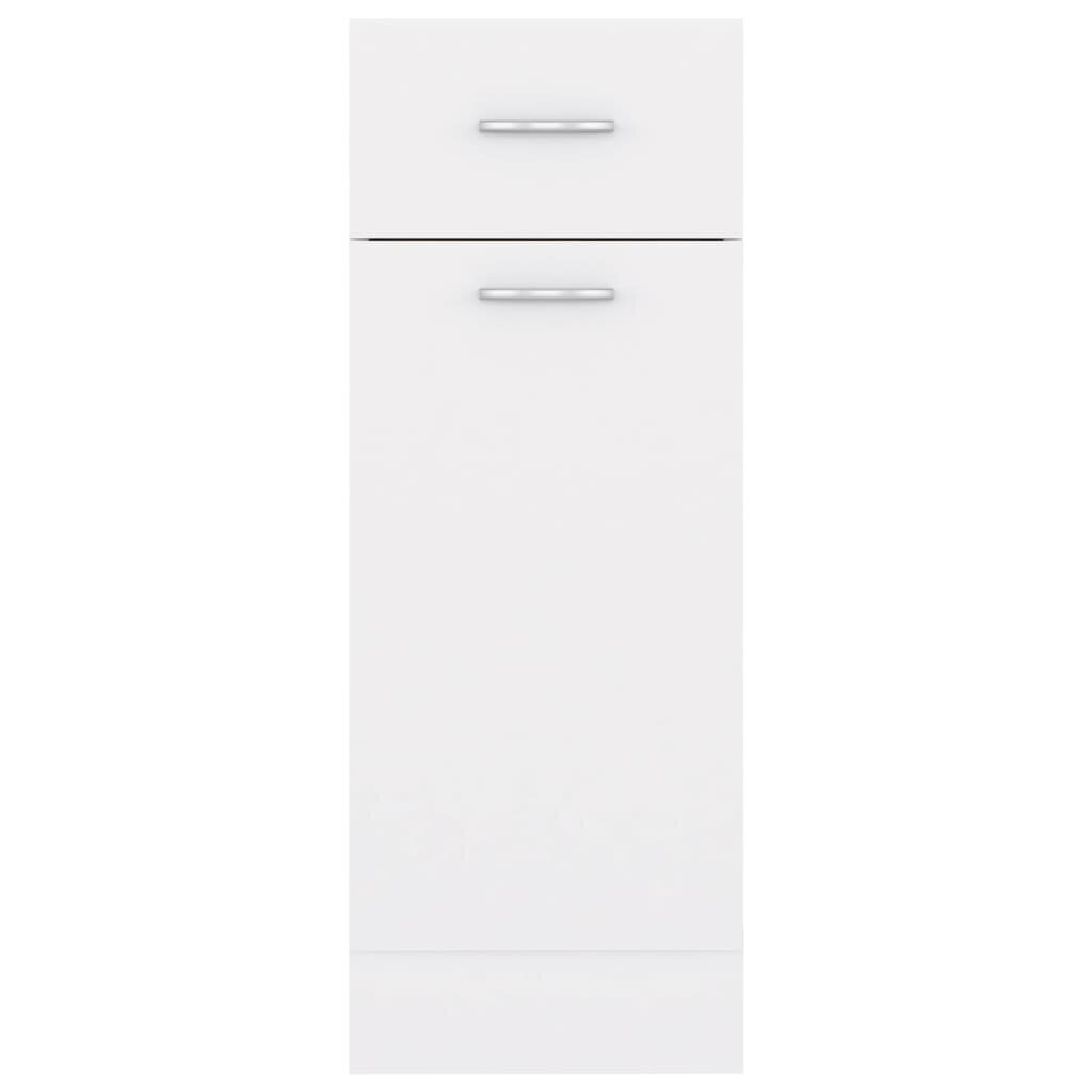 vidaXL sahtliga alumine köögikapp valge 30x46x81,5 cm, puitlaastplaat hind ja info | Köögikapid | kaup24.ee