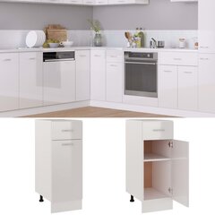 vidaXL köögikapp, kõrgläikega valge, 30 x 46 x 81,5 cm, puitlaastplaat hind ja info | Köögikapid | kaup24.ee
