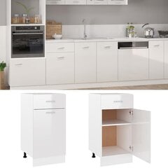 vidaXL köögikapp, kõrgläikega valge, 40 x 46 x 81,5 cm, puitlaastplaat цена и информация | Кухонные шкафчики | kaup24.ee